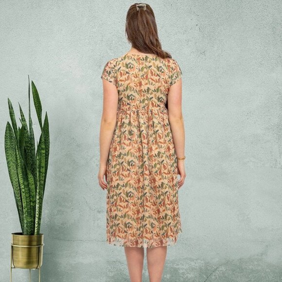 Cream Knee-Length Dress | Harmony Hues | Muvvas Boutique - Picture 5 of 5